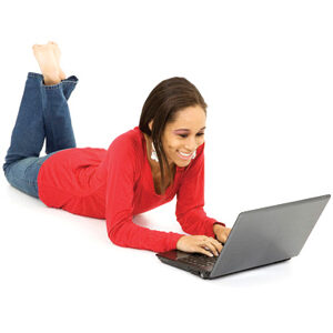 girl on laptop