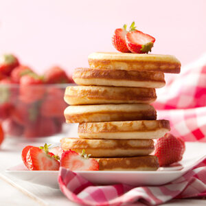 waffles and strawberries